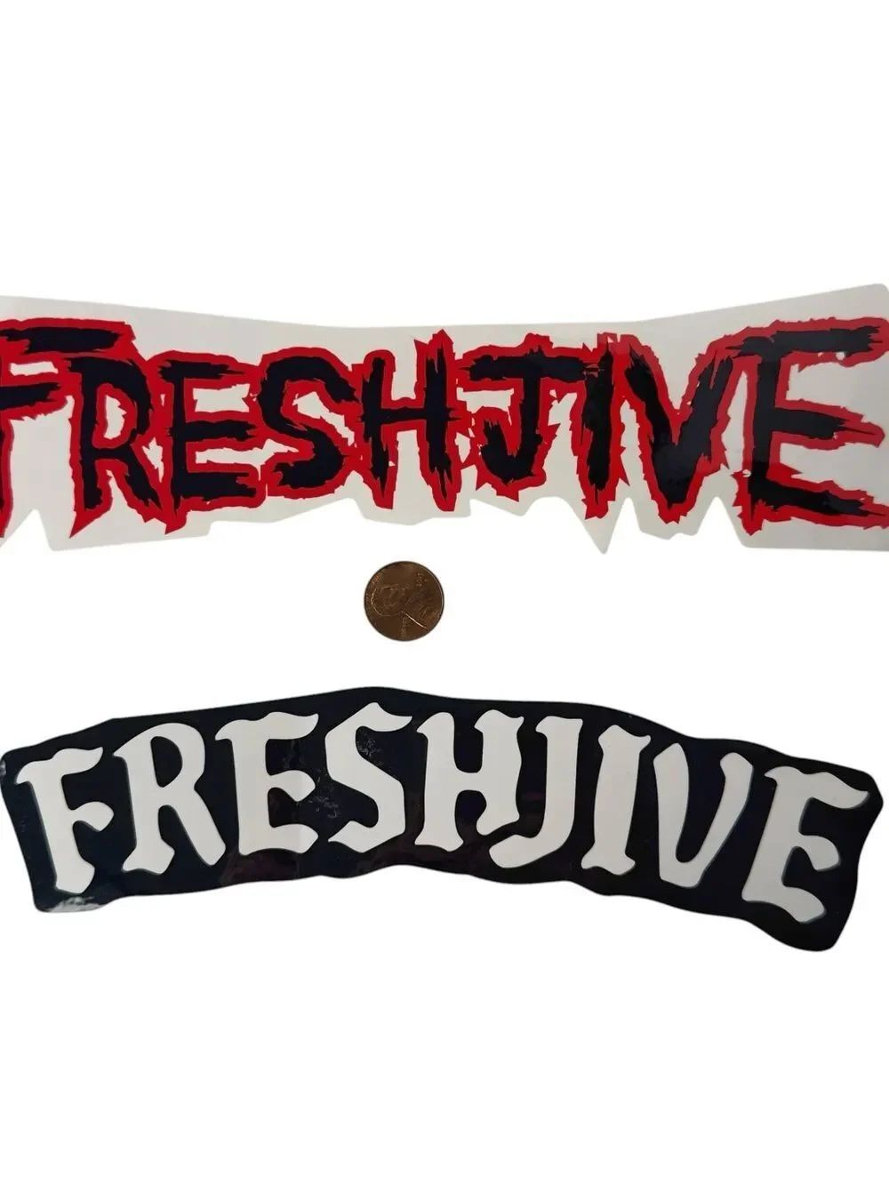Lot Of 2 Vintage FRESHJIVE Streetwear Skate Stickers